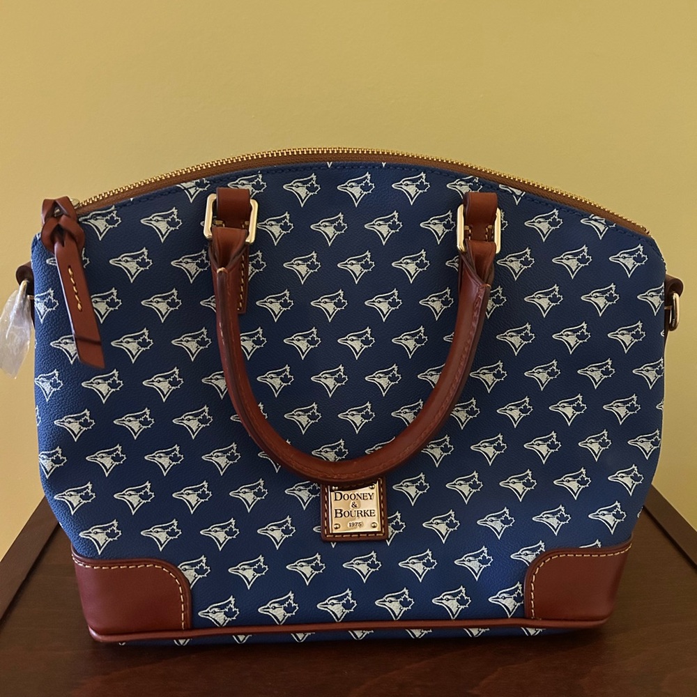 Toronto Blue Jays Dooney & Bourke Signature Domed Zip Satchel Purse